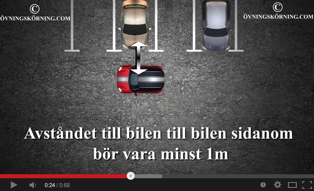 Parkera, backa in i ruta metod 1 - Övningskörning