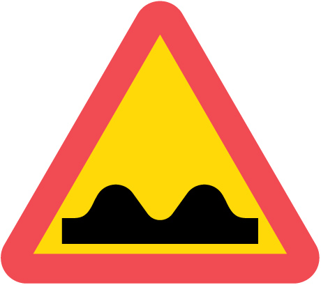 A8 Varning för ojämn väg